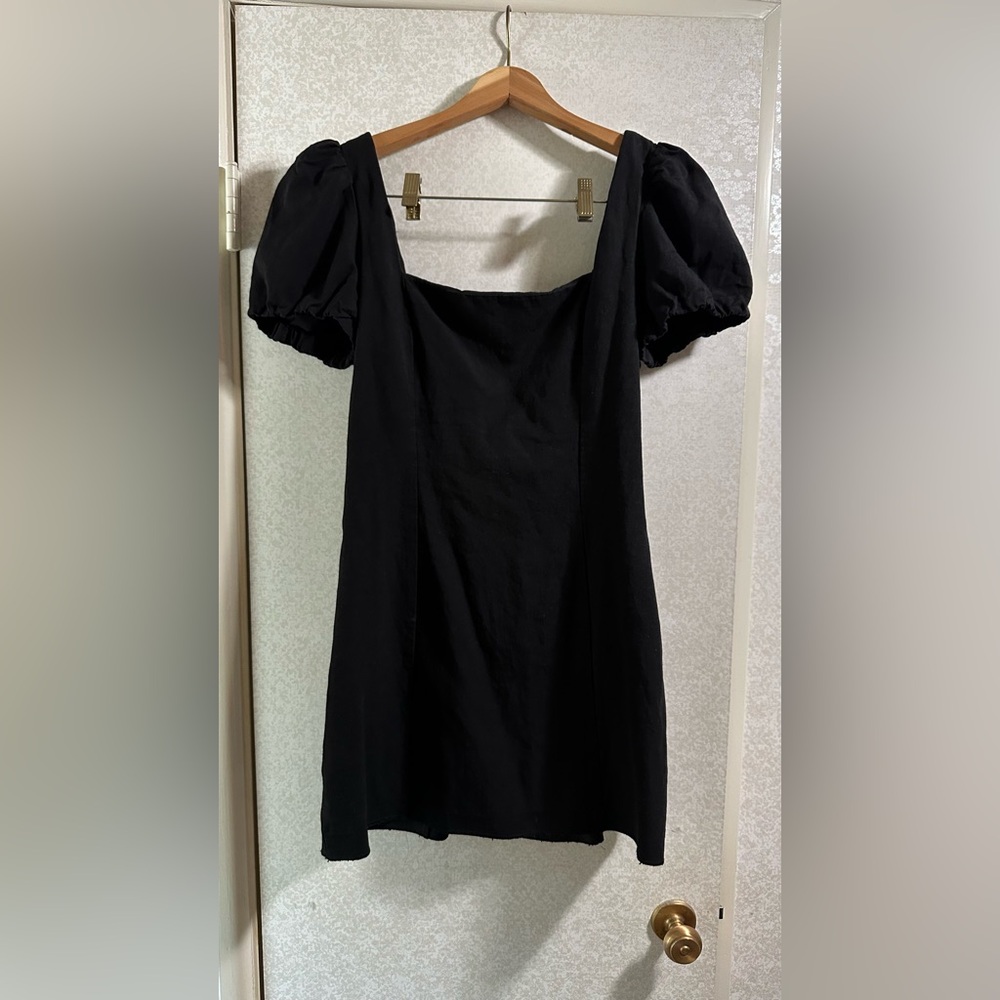 Zara Cotton Puff Sleeve Mini Dress